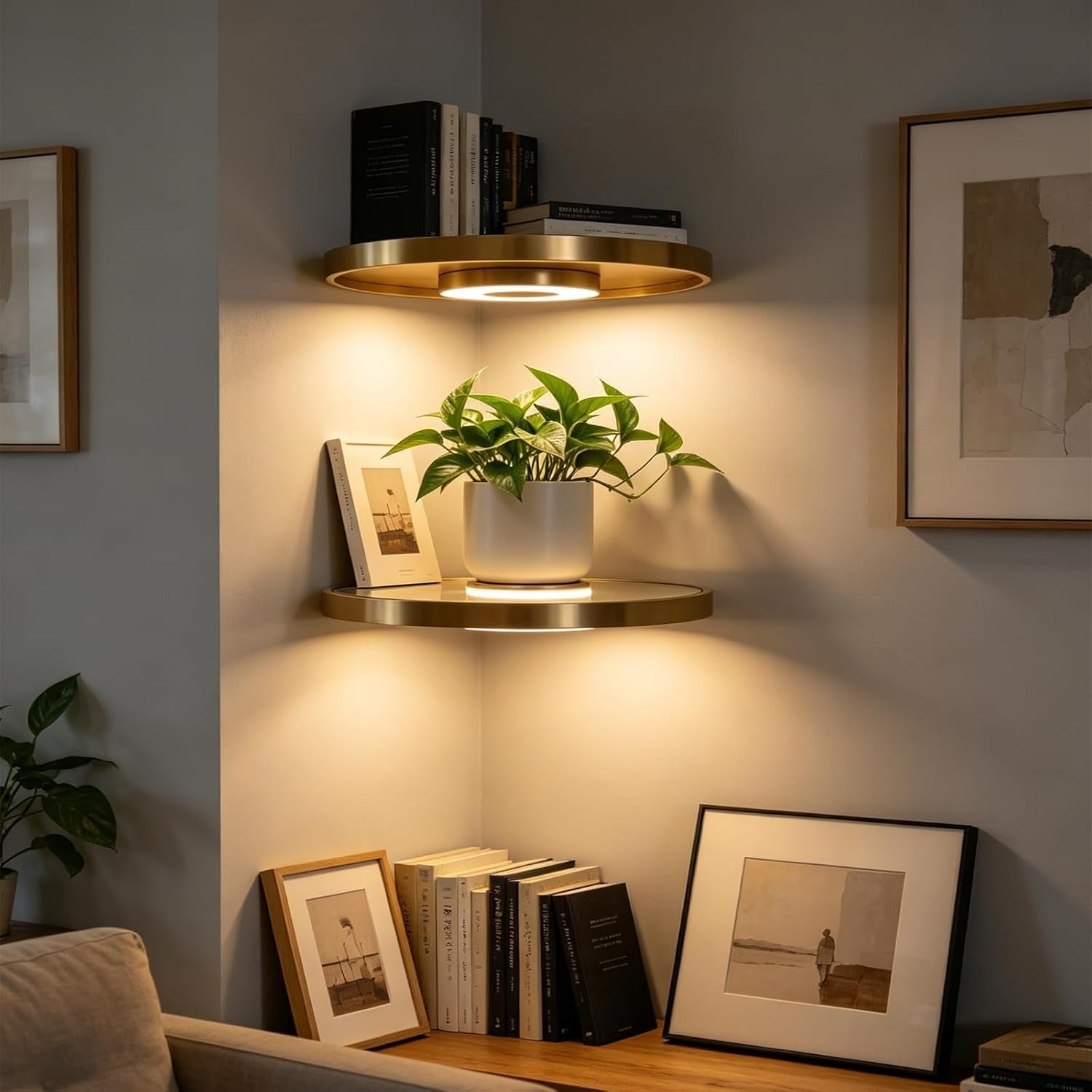 Cordless LED Shelf - cordless led shelf living room