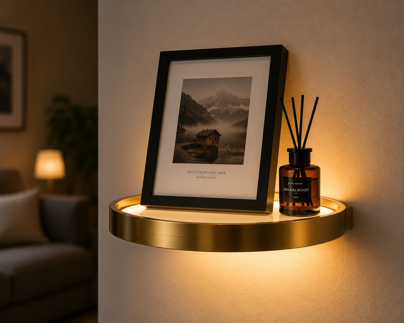 Cordless LED Shelf - cordless led shelf styled display